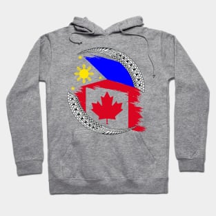 Tribal line Art / Philippines and Canada Flag Hoodie